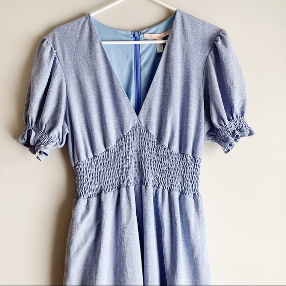 HUTCH Anthropologie Dress Light Blue Pockets Large - Picture 2 of 15